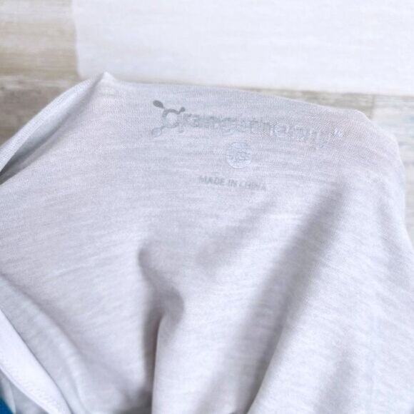 ORANGE THEORY Logo Long Sleeve Tee Gray Strappy Open Back Womens XS - Picture 5 of 7